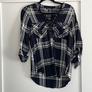 Express Plaid Dress Shirt